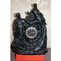 Настольные часы ЧЧЗ , "Хозяйка медной горы", времён СССР, силумин, высота 29.5 см.