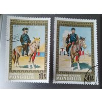 Монголия 1972 лошади, живопись. 2 из 5