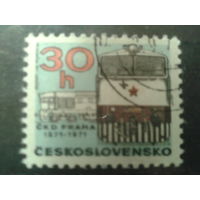 Чехословакия 1971 100 лет паровозостроительному заводу с клеем без наклейки