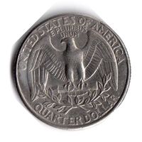 США. 1/4 доллара (1 квотер, 25 центов). 1998 D