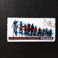 Марка Польша 1967 год Велогонка