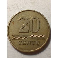 20 центов Литва 2009