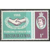 Тристан-да-Кунья. Международный Год Сотрудничества. 1965г. Mi#90.