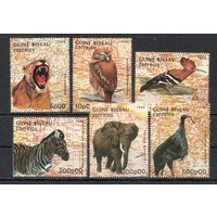 Дикие животные Африки Гвинея-Бисау 1988 год 6 марок