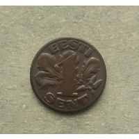 1 цент 1929 года Эстония. Шикарная монета! Родная патина!