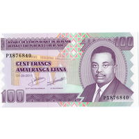 Бурунди, 100 франков, 2011 г., UNC