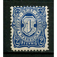 Германия - Мангейм - Местные марки - 1886 - Герб Мангейма 2Pf - [Mi.2] - 1 марка. MNH.  (Лот 93CK)