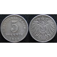 YS: Германия, 5 пфеннигов 1918D, KM# 19 (1)
