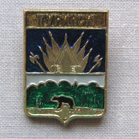 Значок герб города Туринск 13-16