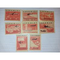Спичечные этикетки СССР, 1962 г. Аэрофлот СССР