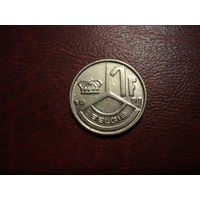 1 франк 1991 года Бельгия